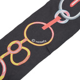 エルメス ツイリー Do Re Boucles ドゥ レ ブックル スカーフ ブラック マルチカラー シルク レディース HERMES 【中古】